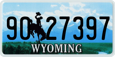 WY license plate 9027397