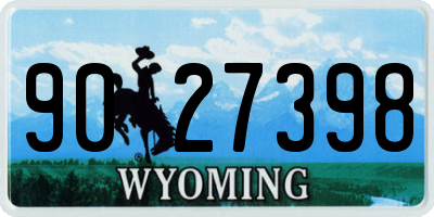 WY license plate 9027398