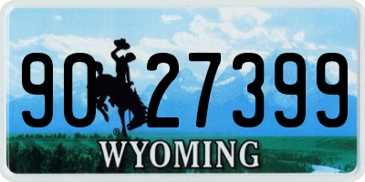 WY license plate 9027399