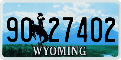 WY license plate 9027402