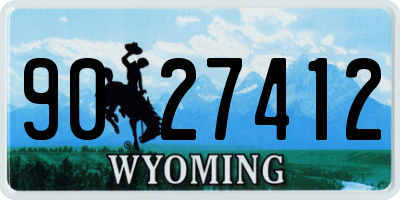 WY license plate 9027412