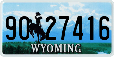 WY license plate 9027416