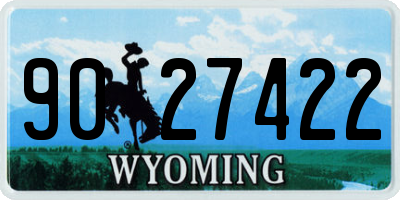 WY license plate 9027422