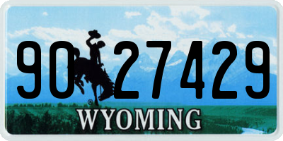 WY license plate 9027429