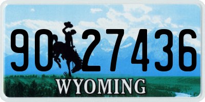 WY license plate 9027436