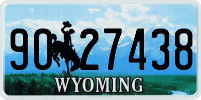 WY license plate 9027438