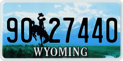 WY license plate 9027440