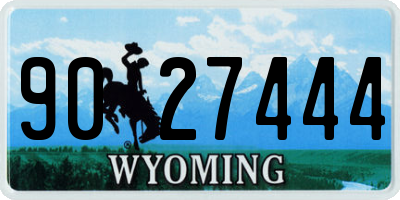 WY license plate 9027444