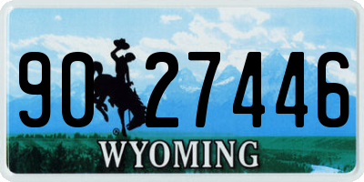 WY license plate 9027446
