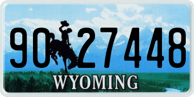 WY license plate 9027448