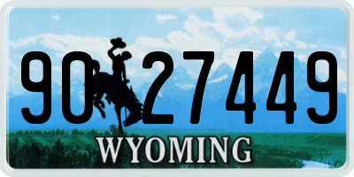 WY license plate 9027449