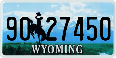 WY license plate 9027450