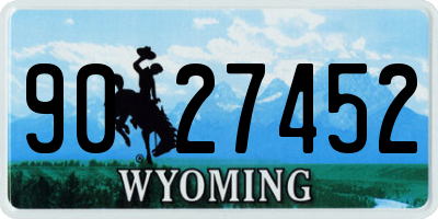 WY license plate 9027452