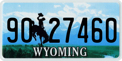 WY license plate 9027460