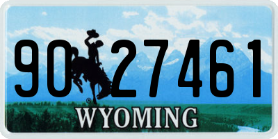 WY license plate 9027461