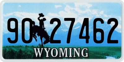 WY license plate 9027462