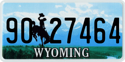WY license plate 9027464
