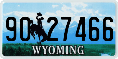 WY license plate 9027466