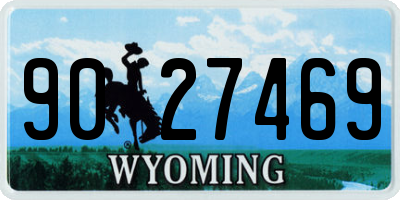 WY license plate 9027469