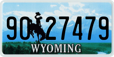 WY license plate 9027479