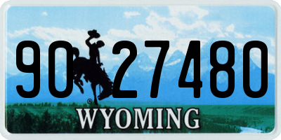 WY license plate 9027480