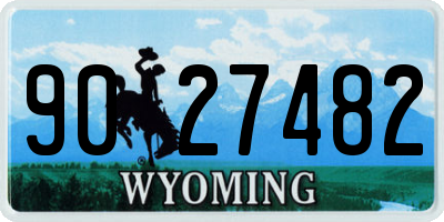 WY license plate 9027482