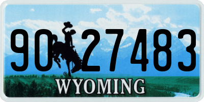 WY license plate 9027483