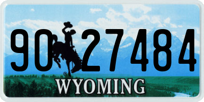 WY license plate 9027484