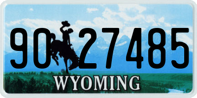 WY license plate 9027485