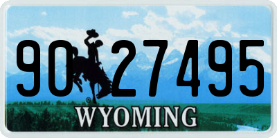 WY license plate 9027495