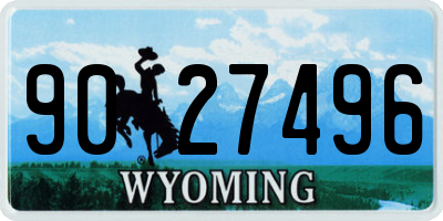 WY license plate 9027496
