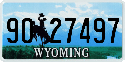 WY license plate 9027497