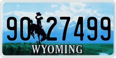 WY license plate 9027499