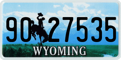 WY license plate 9027535