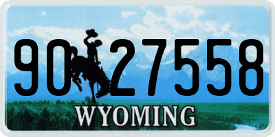 WY license plate 9027558