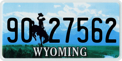 WY license plate 9027562