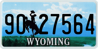WY license plate 9027564