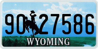 WY license plate 9027586