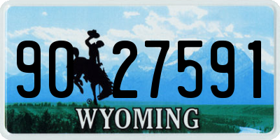WY license plate 9027591