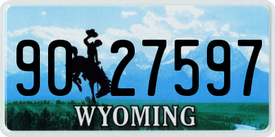 WY license plate 9027597