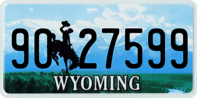 WY license plate 9027599