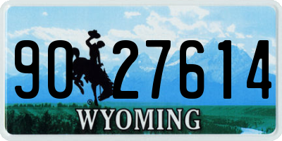 WY license plate 9027614