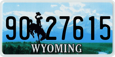 WY license plate 9027615