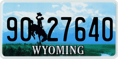 WY license plate 9027640