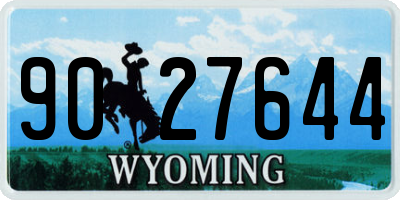 WY license plate 9027644