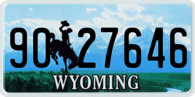WY license plate 9027646