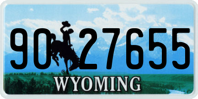 WY license plate 9027655