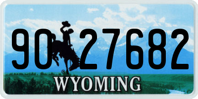 WY license plate 9027682