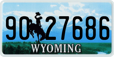 WY license plate 9027686