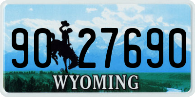 WY license plate 9027690